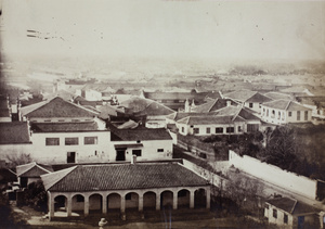 View of Shanghai from Trinity Church tower, looking north west over the Parsonage School
