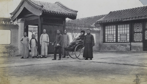 William Boyd Cooper in a rickshaw, Peking