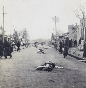 Bodies of executed looters or rioters (Peking Mutiny), Peking 1912