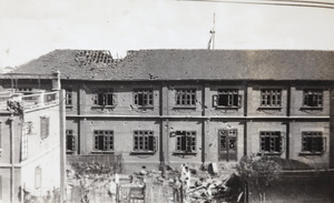 Chinese School, Ward Road, Shanghai, damaged during Sino-Japanese Hostilities, 1937
