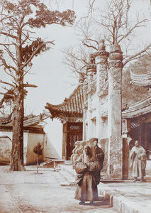 Monks at Jiaoshan (焦山 ""Silver Island""), Ching-Kiang