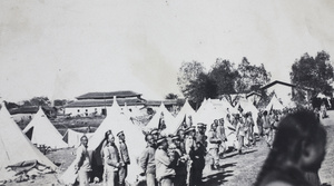 Qing army soldiers and camp